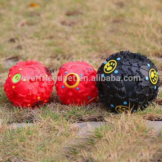 Pet snack ball with food for leakage With Squeaky Voice