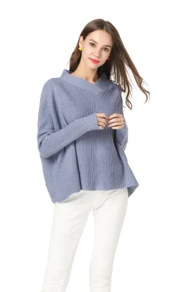 Gradient Color Cotton Pullover Fashion Sweater