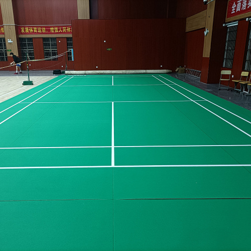 sol sportif d&#39;intérieur en PVC pour terrain de badminton