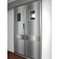 Medical stainless steel manual sliding double door
