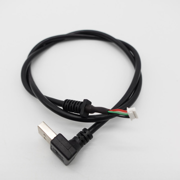 مخصص MOLEX JST 5 دبوس إلى كابل USB 2.0 مع موصل الزاوية اليمنى لتخفيف الإجهاد