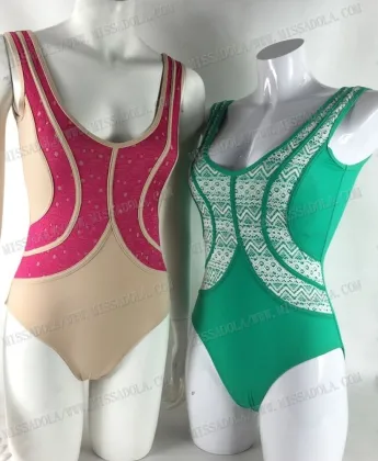 Miss Adola EMB swimwear lovely gilrs one piece laced swimsuit lady (AD8211-01A)