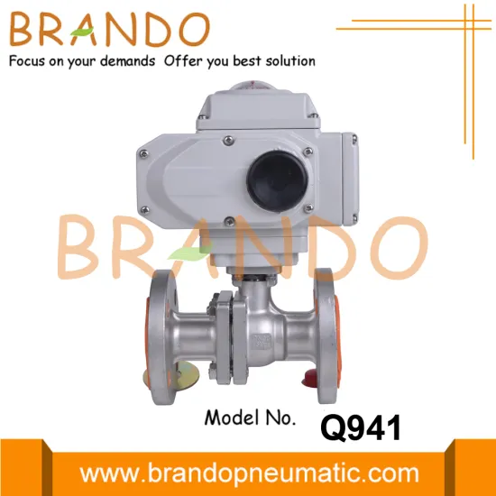 DN25 Flange Electric Actuated Ball Valve Stainless Steel