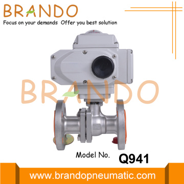 DN25 Flange Electric Actuated Ball Valve Stainless Steel