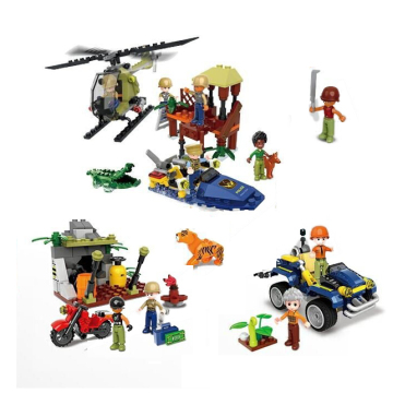 Swamp Police Starter Set: 8-Piece Building Block Toy for City Battle Play