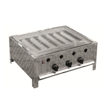 Grill de barbacoa de gas comercial - Calidad de restaurante de mesa de 3 quemadores
