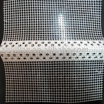 MT 25*25mm round hole PVC corner bead with fiberglass wire mesh