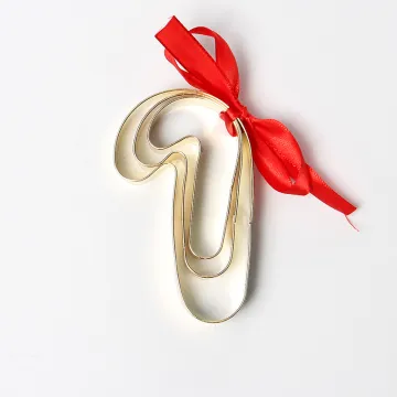 Christmas stick golden plating Christmas cookie cutter set