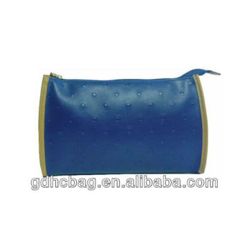 Dongguan Manufaturer directly supply cheap lady's PU blue Cosmetic Bags