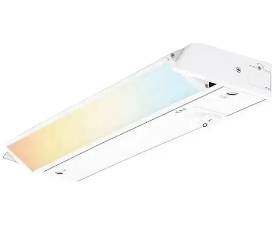 White Finish AC120V Dimmable 3CCT Under Cabinet Lighting - Hardwire/Plug-in