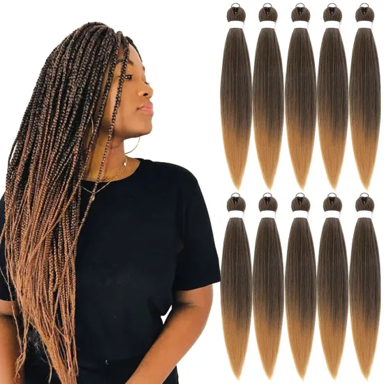 Hot Water Set Colored Beauty Fashion Fiber Heat Resistant Bundles Extensions Wholesale Synthetic Hair Easy Braid Hair
