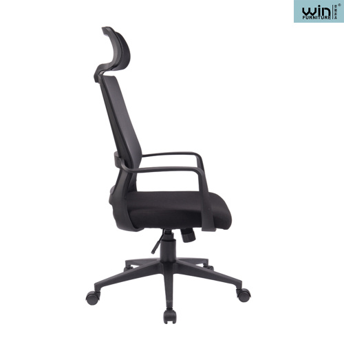 Silla de oficina giratoria negra moderna