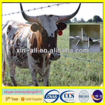 Galvanized twist and reverse twist barbed wire