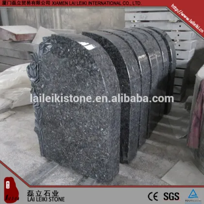 New arrival flamed granite orion blue pearl tombstone