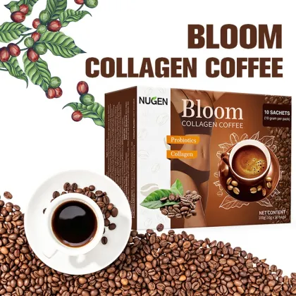Private Label Pure Organic Slimming Coffee with Instant Bloom Collagen