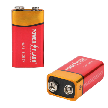 パワーフラッシュ耐久性6LR61 9ボルトのおもちゃやリモコン用のアルカリバッテリー