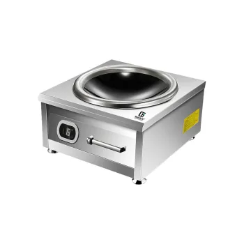 8000W Commercial Induction Wok Stove Stainless Steel Single Burner Cooktop