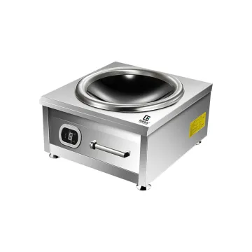 8000W Commercial Induction Wok Stove Stainless Steel Single Burner Cooktop