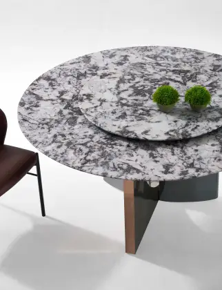 Mid-century modern round dining table