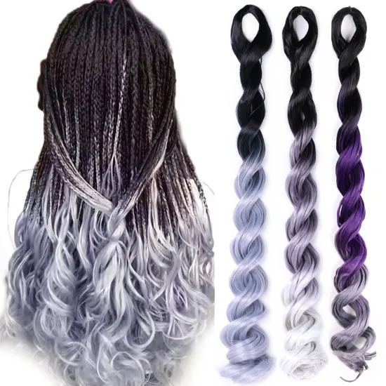 24 Inches 100g Ombre Goddess Sea Body Deep Big Wave Jumbo Braiding Pre Stretched Crochet Braids Synthetic Hair Extensions