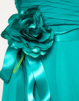 Banding Maxi Ankle Maxi Dress , Lightweight Chiffon Sweetheart Neckline