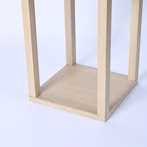 Elegant Wooden Display Shelf With Curved Edges