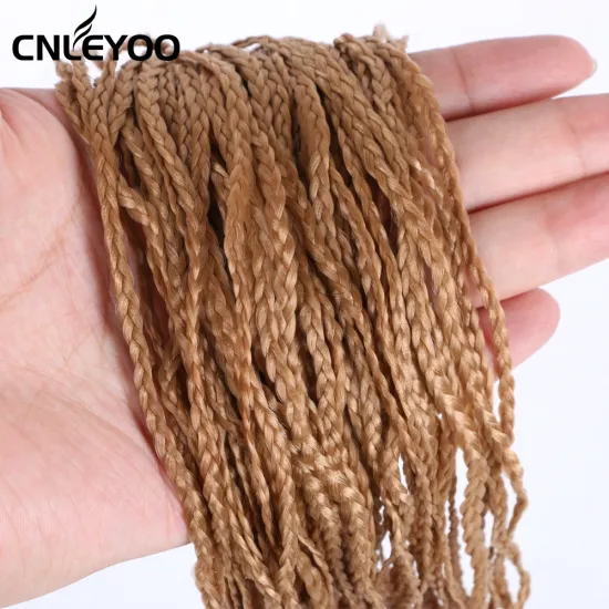 Light Brown ZiZi Box Braid Crochet Hair 28 Inch Wholesale Micro Box Braids Crochet Braiding Hair For Women