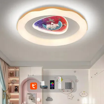 Smart Children's Ceiling Light: Voice-Controlled LED Dimmable Night Light - Tuya/Casambi/Matter Compatible