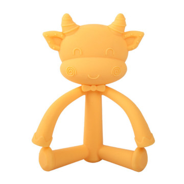 BPA-Free Non-Toxic Food Grade Silicone Cow-Shaped Baby Teething Toy