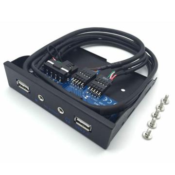 3.5inch USB2.0 9PIN HUB HD Audio Output Floppy Drive Expansion Front Panel
