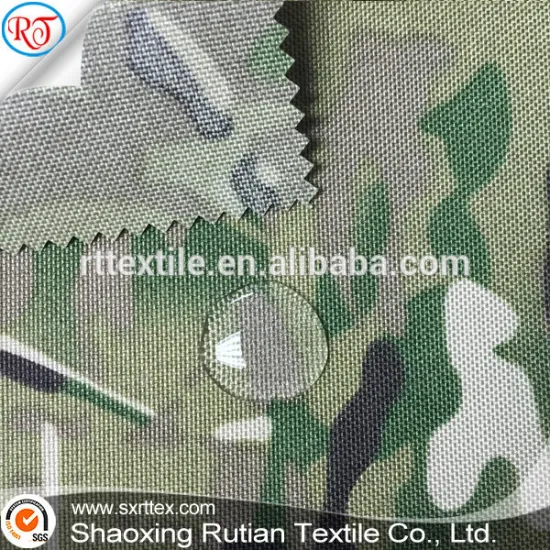 Camouflage Printed Nylon Cordura 1000D PU fabric for army bag