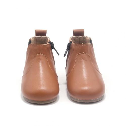 Kids Ankle Boots Leather Winter Brown Children Chelsea Boots Supplier
