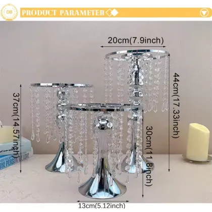 Tall Candle Stand with Flower Vase Decor - Wedding Centerpieces Metal Flower Stand