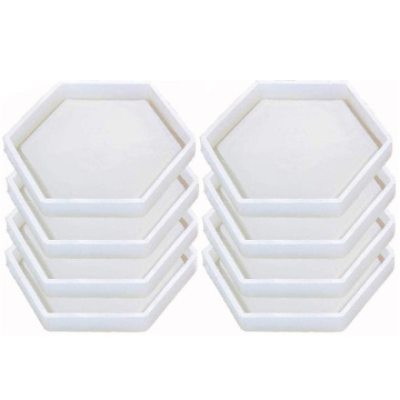 8 Pack Hexagon Silicone Coaster Molds Silicone Resin Mold, Epoxy Molds for Casting with Resin, Concrete, Cement