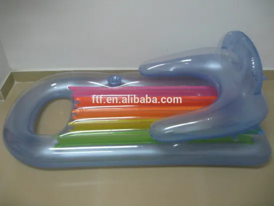 PVC transparent the water inflatable lounge chair,inflatable air mattres,inflatable floating mat