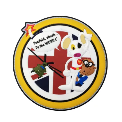 wholesale custom logo silicone epaulet patch/soft pvc patch