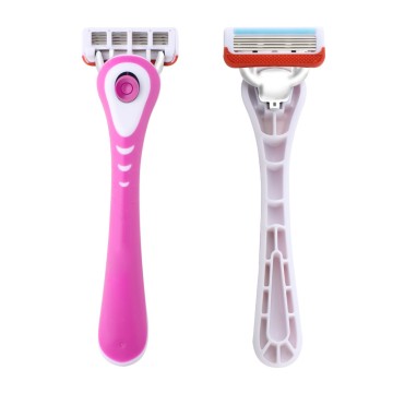 5 Blade Women's Razor D951L - Factory Supply, 5 Layer Sweden Stainless Steel with TPR Rubber + ABS Plastic
