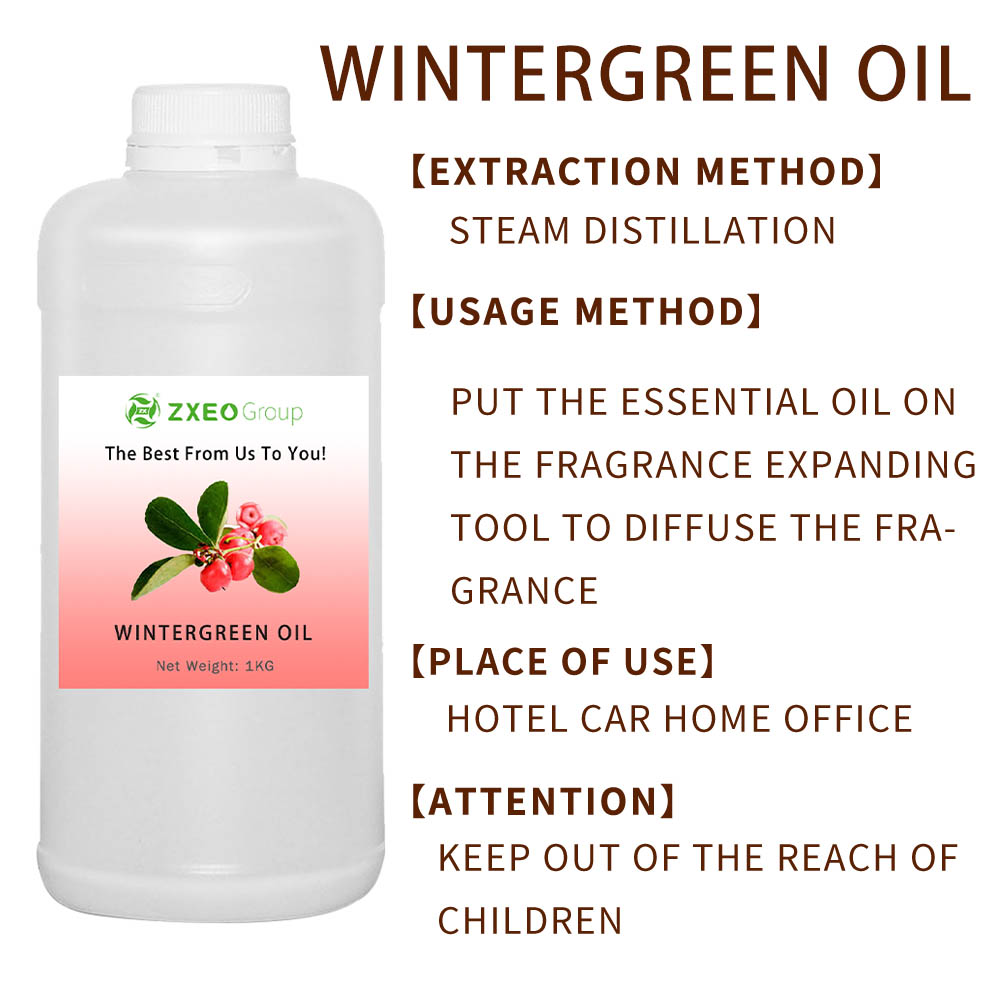 뜨거운 판매 100% 순수 식물 추출물 Wintergreen 에센셜 오일