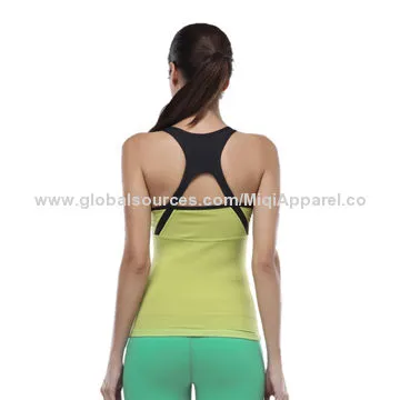 Women's tank tops, made of supplex nylon lycra fitness apparel