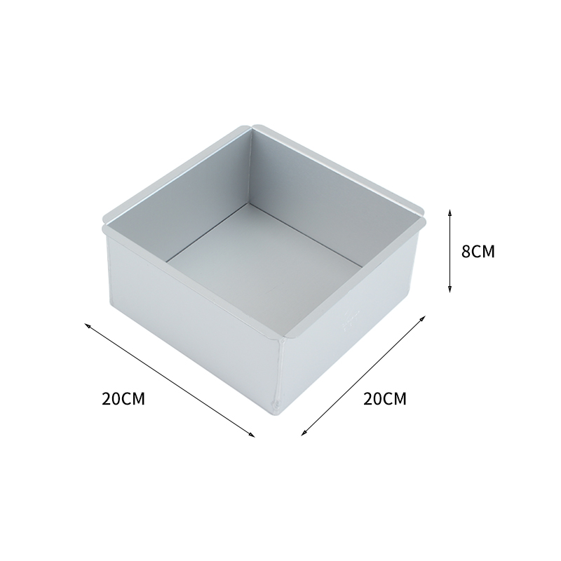 square aluminium alloy cake pan with removable bottom (12)