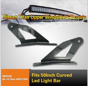 Pair 04-14 N Titan Upper Wield Mounts Fits 50inch Curved LED Light Bar
