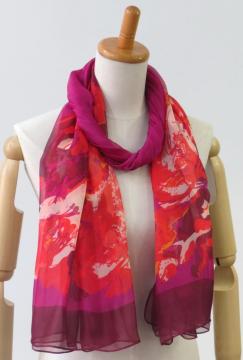 Newest printing long polyester casual woven scarf