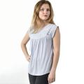 Blusa rayon piena di colore solido per donne