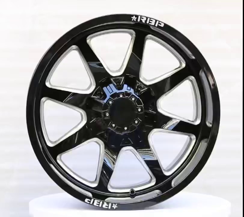 20‑Inch Gloss Black Rim with Milled Edge & Lettering