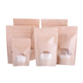 Biodegradable Zipper Stand Up Coffee Packaging Paper Bag