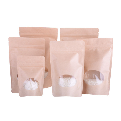 Biodegradable Zipper Stand Up Coffee Packaging Paper Bag