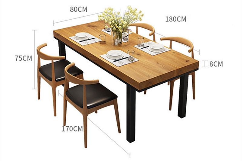 Modern Solid Wood Dining Table for Home