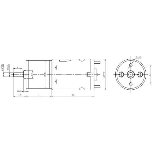 25mm geared motor speed reducer cast gear