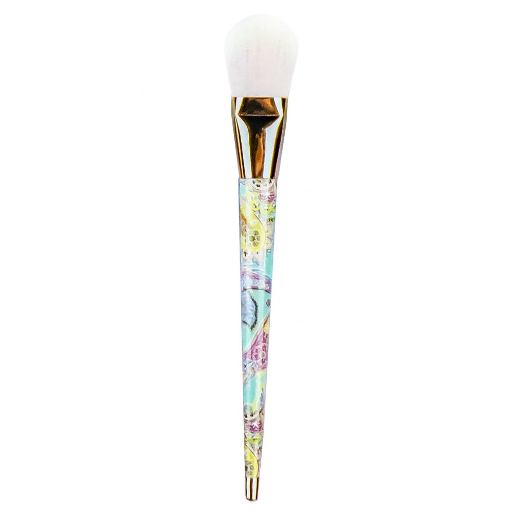 Synthetic Aluminum Plastic Handle with Printing Blush Brush