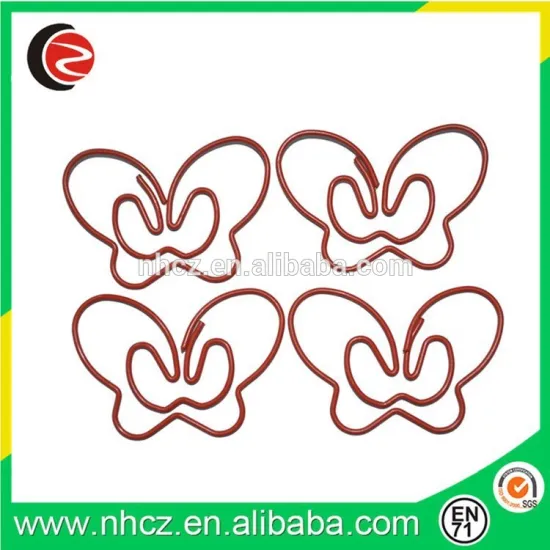Butterfly shape different kinds paper clips